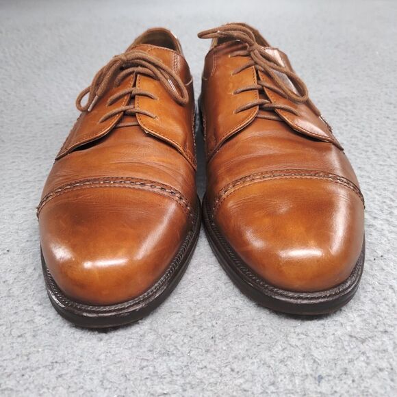 Cable & Co Executive Cap Toe Oxford Dress Shoes Brown Leather Lace Up Mens 11 D - Picture 6 of 16